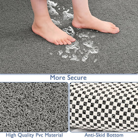 Kautudrum Shower Mat drain-hole design facilitates quick water flow