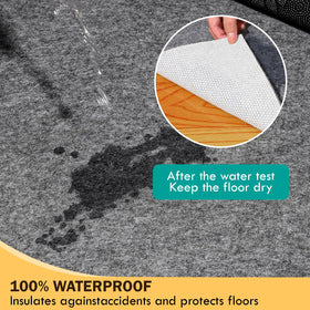 Kautudrum rug pad felt top close-up highlights cushioned underlay for comfort.