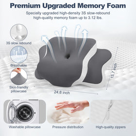 KAUWTYP ergonomic contour supports neck and reduces pressure points.