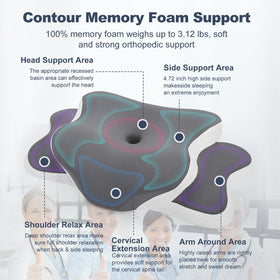KAUWTYP memory foam pillow with CertiPUR-US approved materials for lasting comfort.