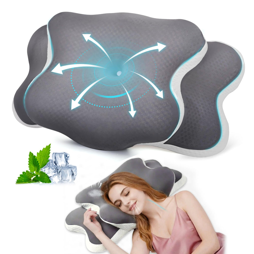 KAUWTYP Sleep Apnea Pillow with concave neck contour for improved neck support and alignment.