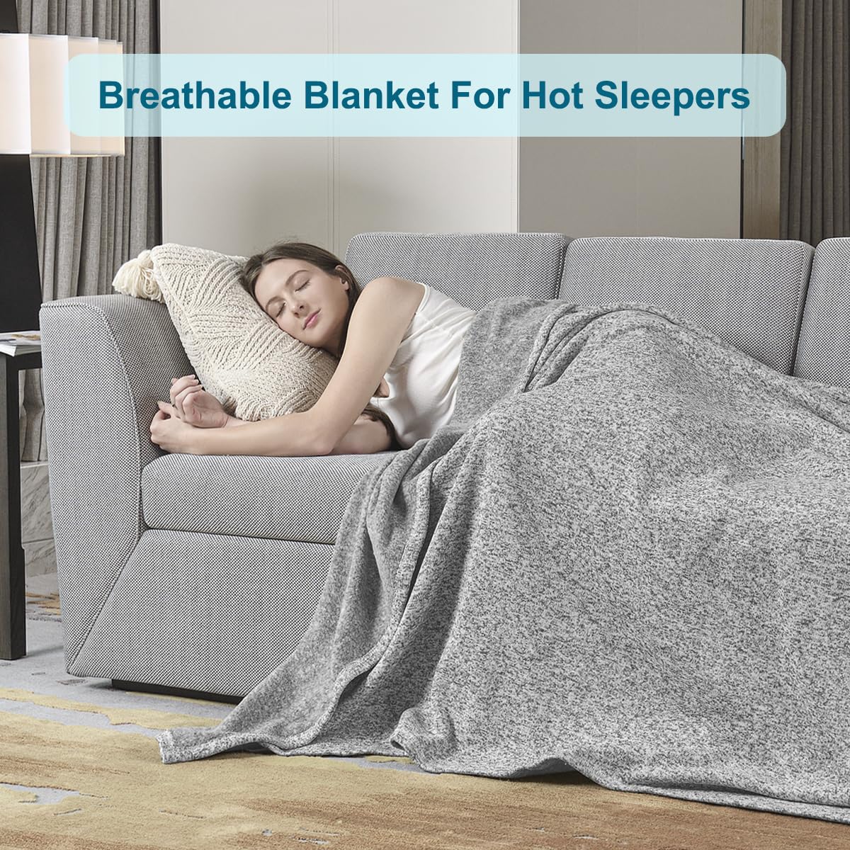 KAWAHOME 108x90 inch blanket dimensions for full bed and cozy lounging.