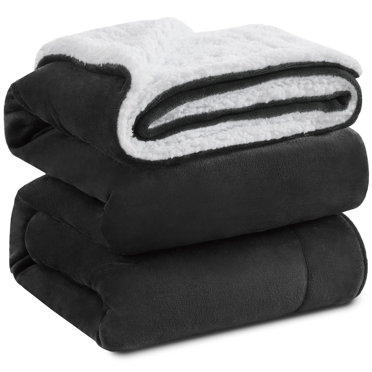 KAWAHOME Sherpa blanket close-up shows soft fleece and plush warmth.