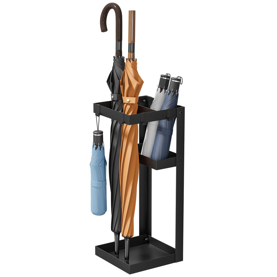 Kawaiita umbrella stand with steel frame keeps entryway organized and sturdy.