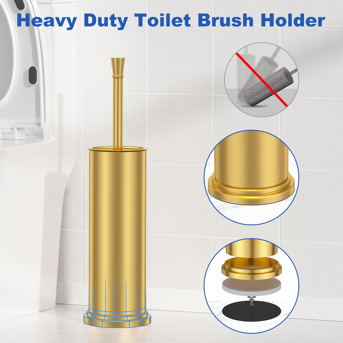 Kaxnuaxu dense bristles deliver thorough 360° cleaning around the bowl.