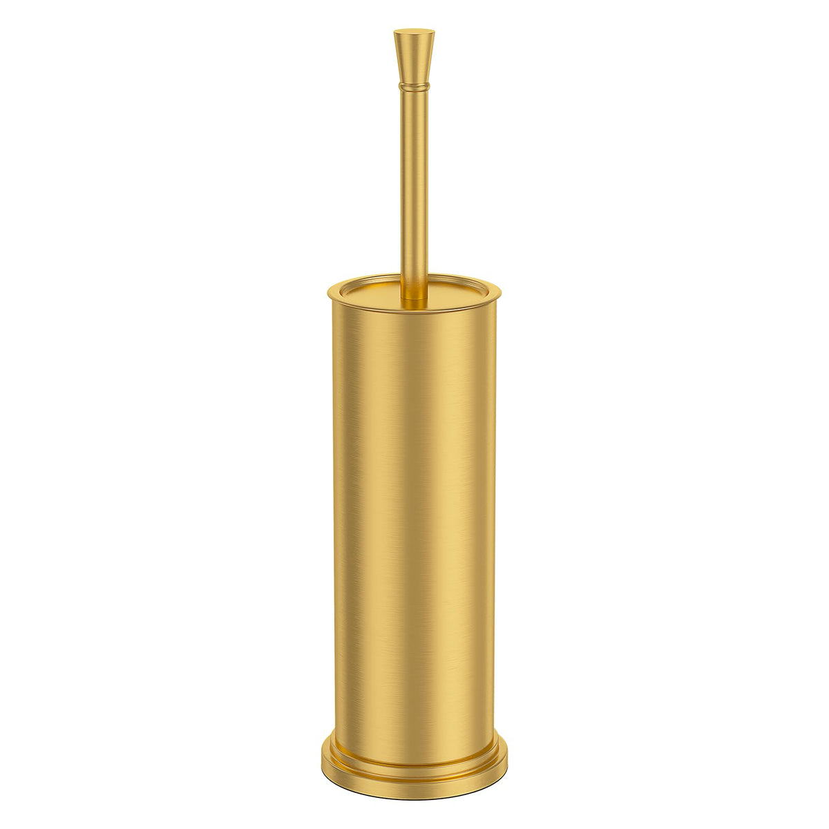 Kaxnuaxu stainless steel toilet brush with anti-splash cover for mess-free cleaning.