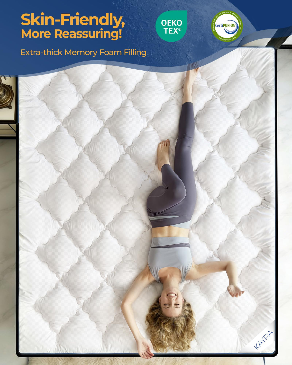 Kayfia 360-degree airflow hexagonal mesh side promotes cooler sleep