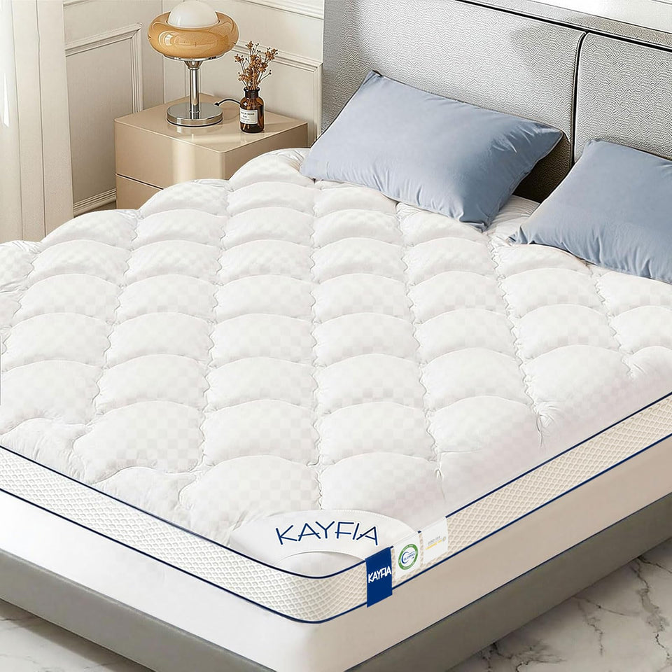 Kayfia queen 3in topper with cloud-soft upper layer for gentle pressure relief