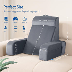 Kayfia reading pillow is ideal for use on bed or couch for various tasks.