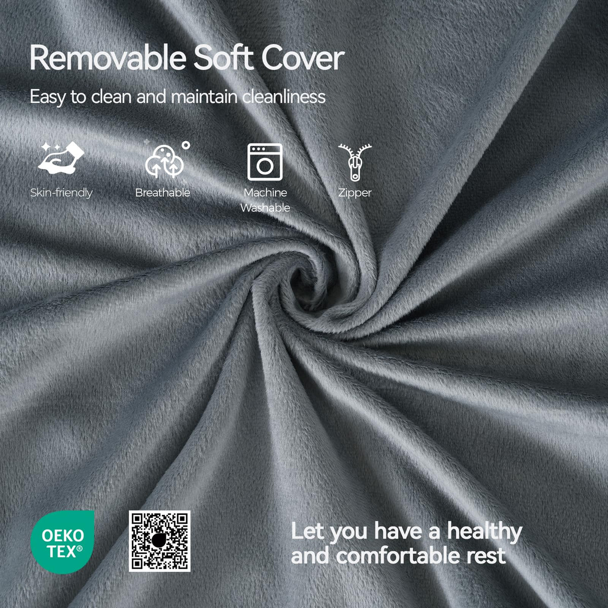 Kayfia reading pillow gel memory foam core offers cooling comfort and support.