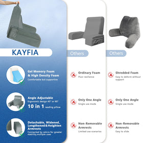 Kayfia reading pillow plush velvet cover feels soft and breathable.