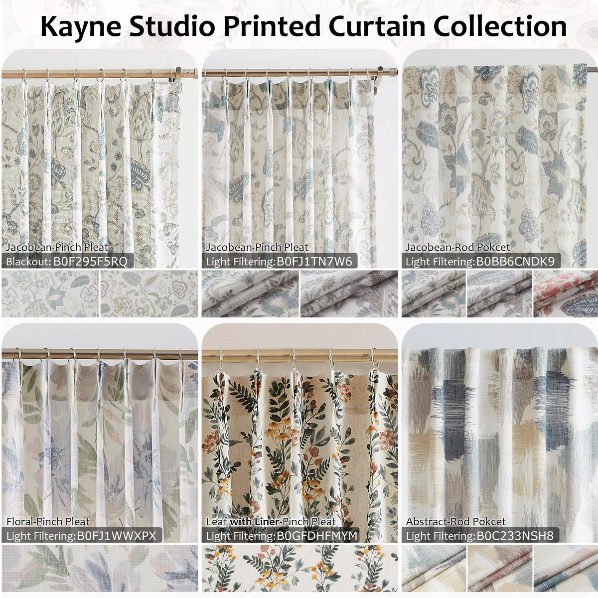 Kayne Studio boho jacobean print curtain adds vintage farmhouse charm