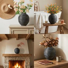 Kayolin vase with flowers highlighting natural beauty.