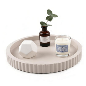 Kayumona modern decorative tray with candle setup enhances ambience and surface protection