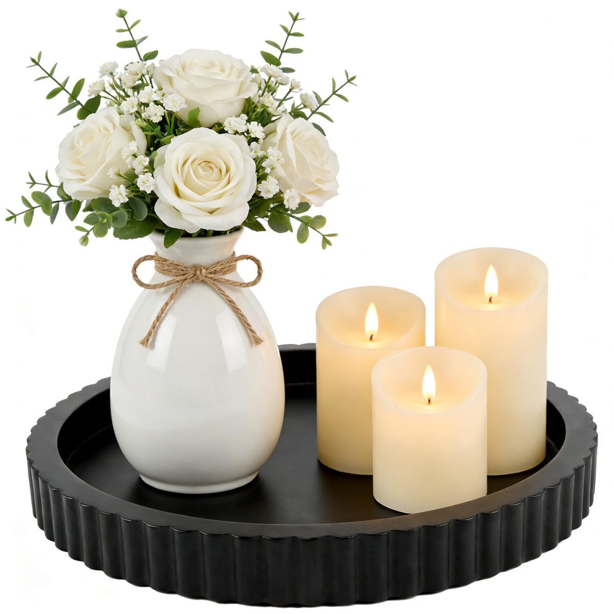Kayumona modern decorative tray on a coffee table adds elegant organization