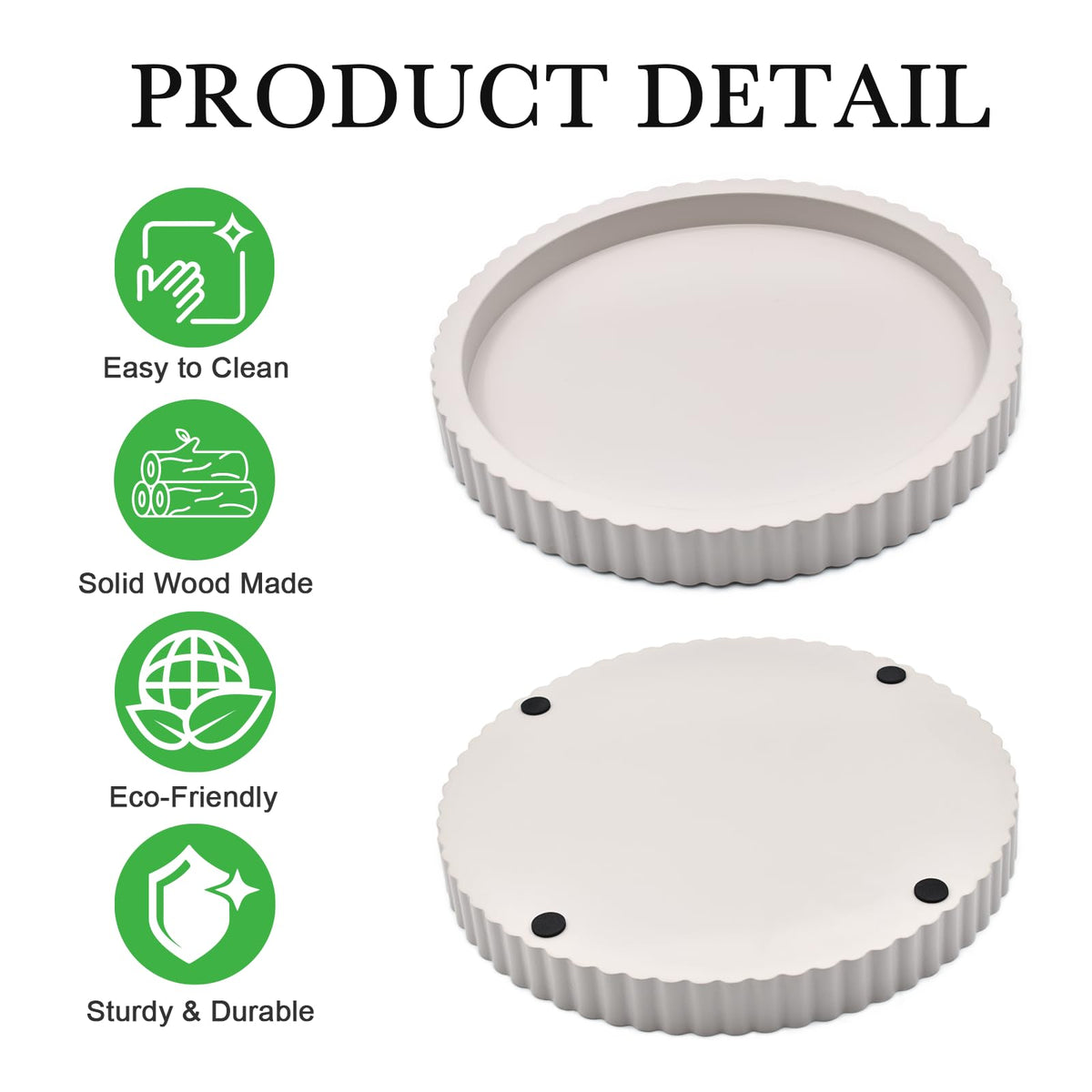 Kayumona tray on kitchen island organizes essentials while adding warm texture