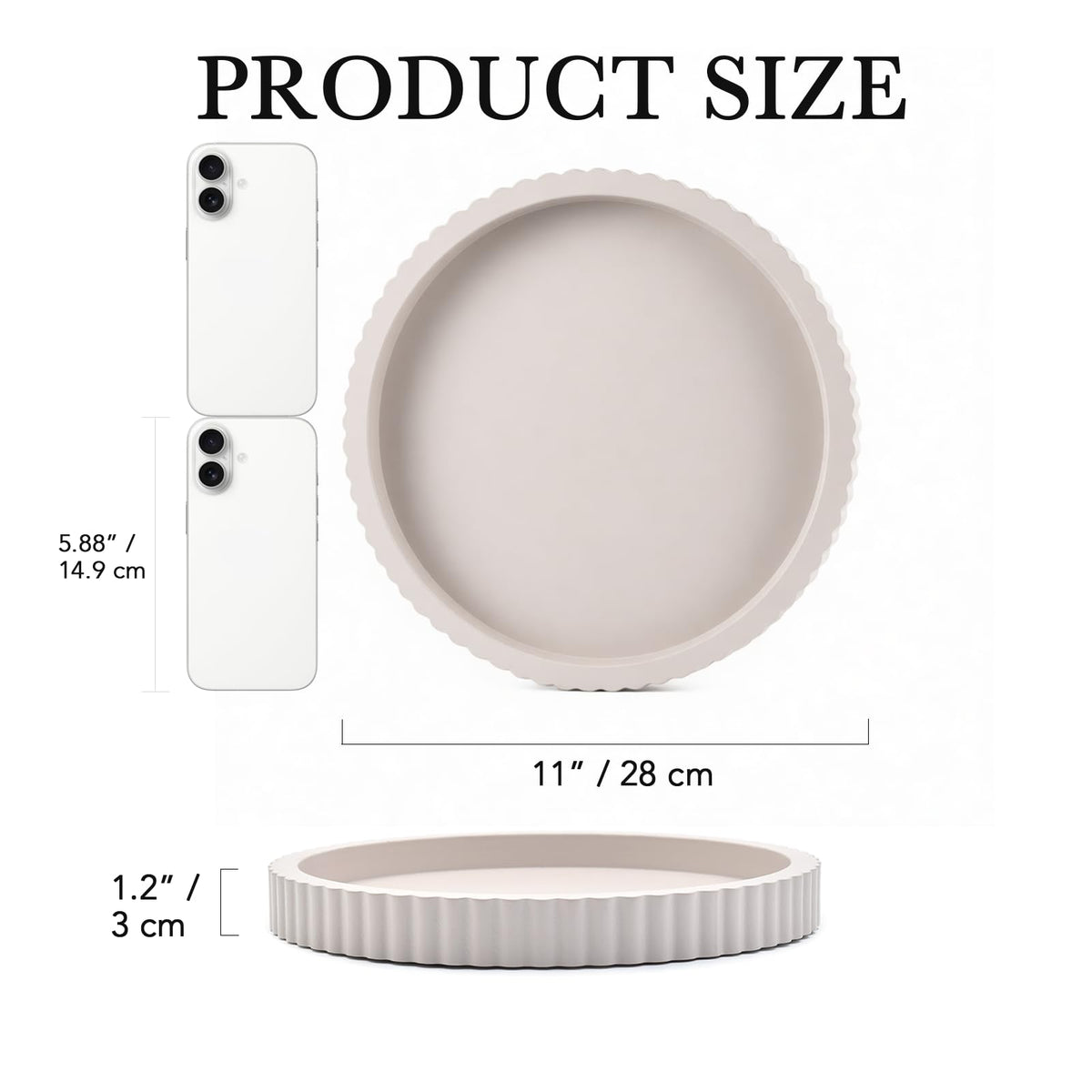 Kayumona tray on vanity keeps cosmetics neatly arranged and accessible