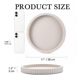 Kayumona tray on vanity keeps cosmetics neatly arranged and accessible