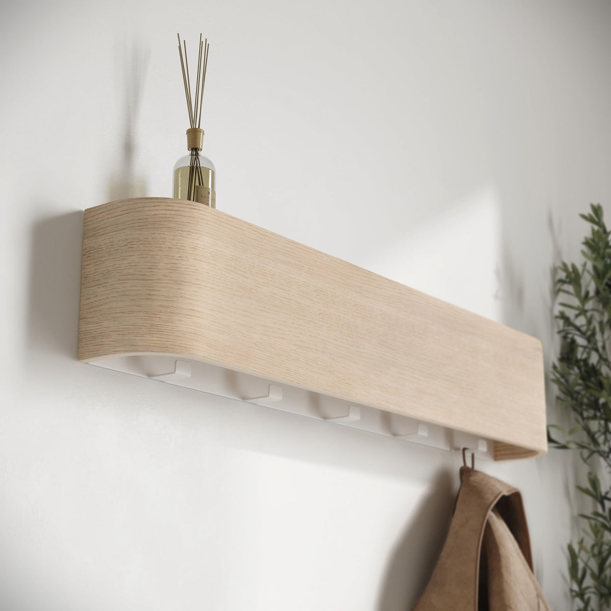 Kazai Toke entryway organization demonstrating slim, stylish storage solution