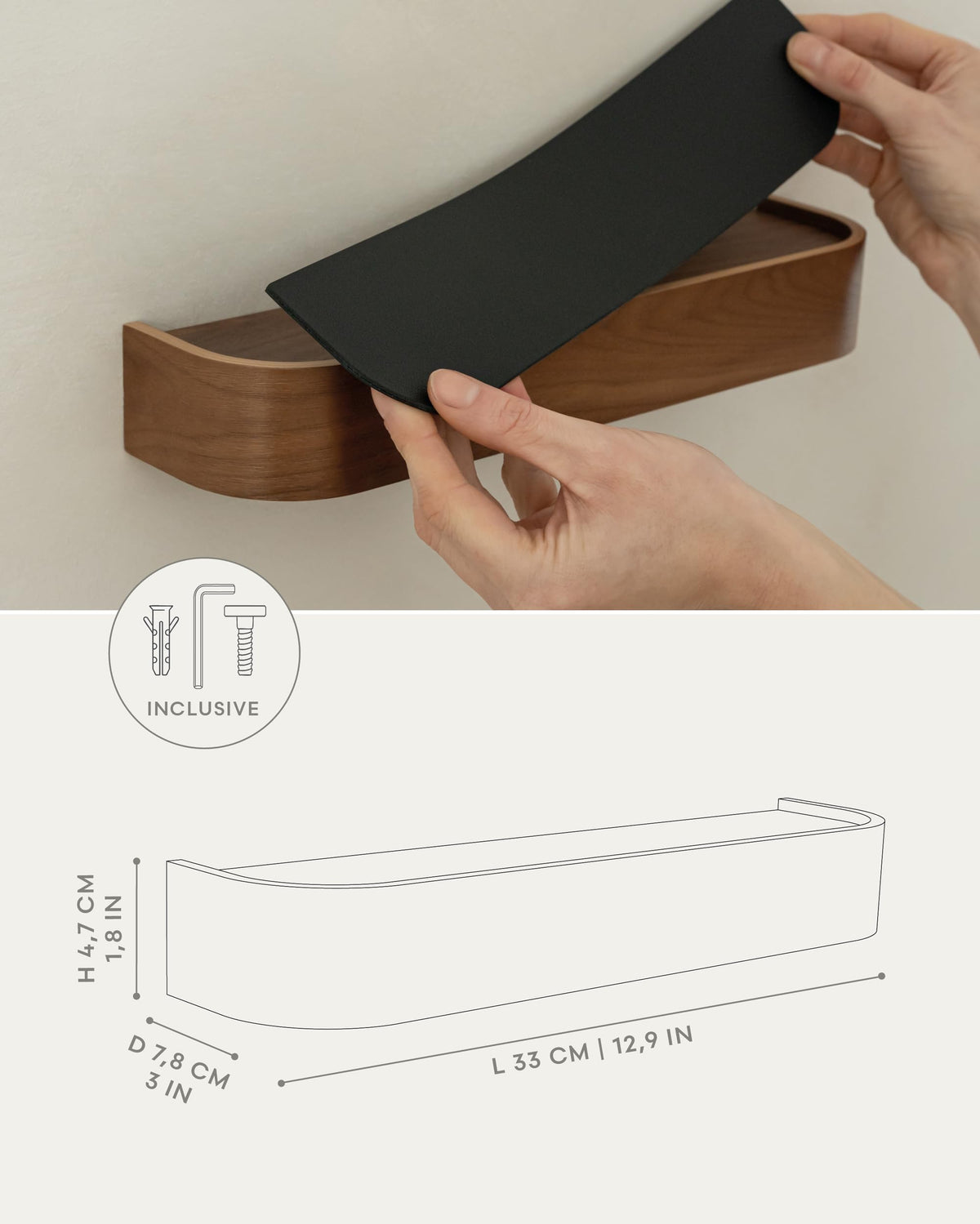 Kazai Toke entryway organization idea for keys, mail, and decor fit