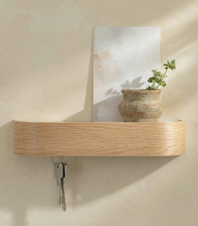 Kazai Toke key rack front view showing six discreet hooks for tidy entryways.