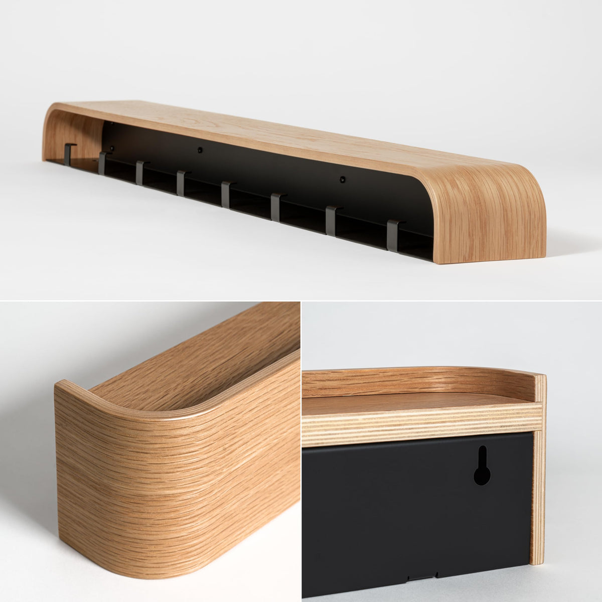 Kazai Toke shelf for keys and mail demonstrating organized entryway essentials.