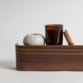 Kazai Toke top shelf stores keys and mail at a glance in entryways.