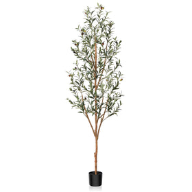Kazeila artificial olive tree 6ft tall in living room adds tropical ambiance