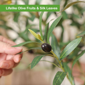 Kazeila faux olive tree olive fruits detail adds authentic charm