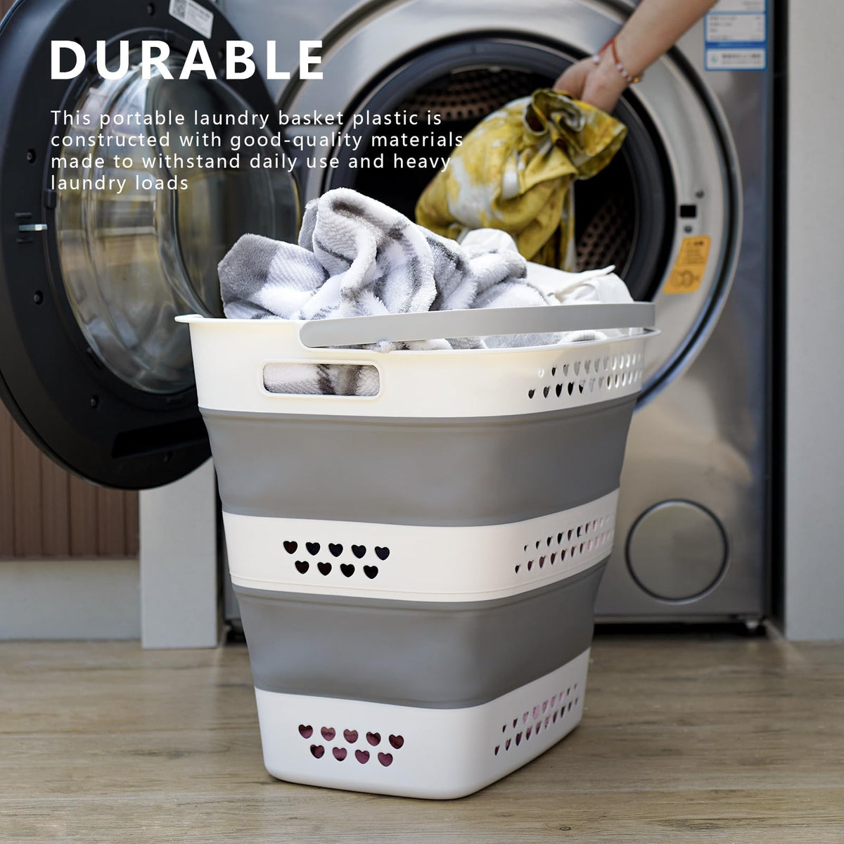 KBBYT 43L capacity fits large laundry loads for weekly chores