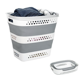 KBBYT collapsible laundry basket with flat-fold design for space-saving dorm storage