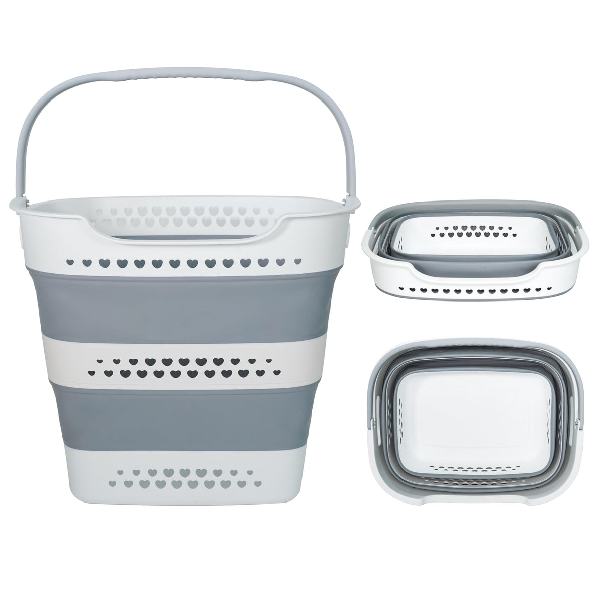 KBBYT laundry basket with ergonomic handles for easy transport