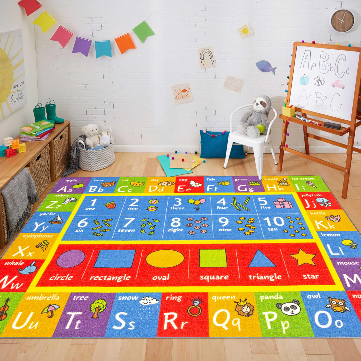 KC Cubs playroom-ready mat supports crawling, rolling and imaginative play