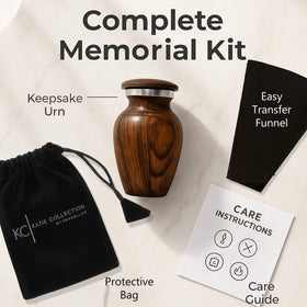 Includes velvet bag and funnel for easy filling.