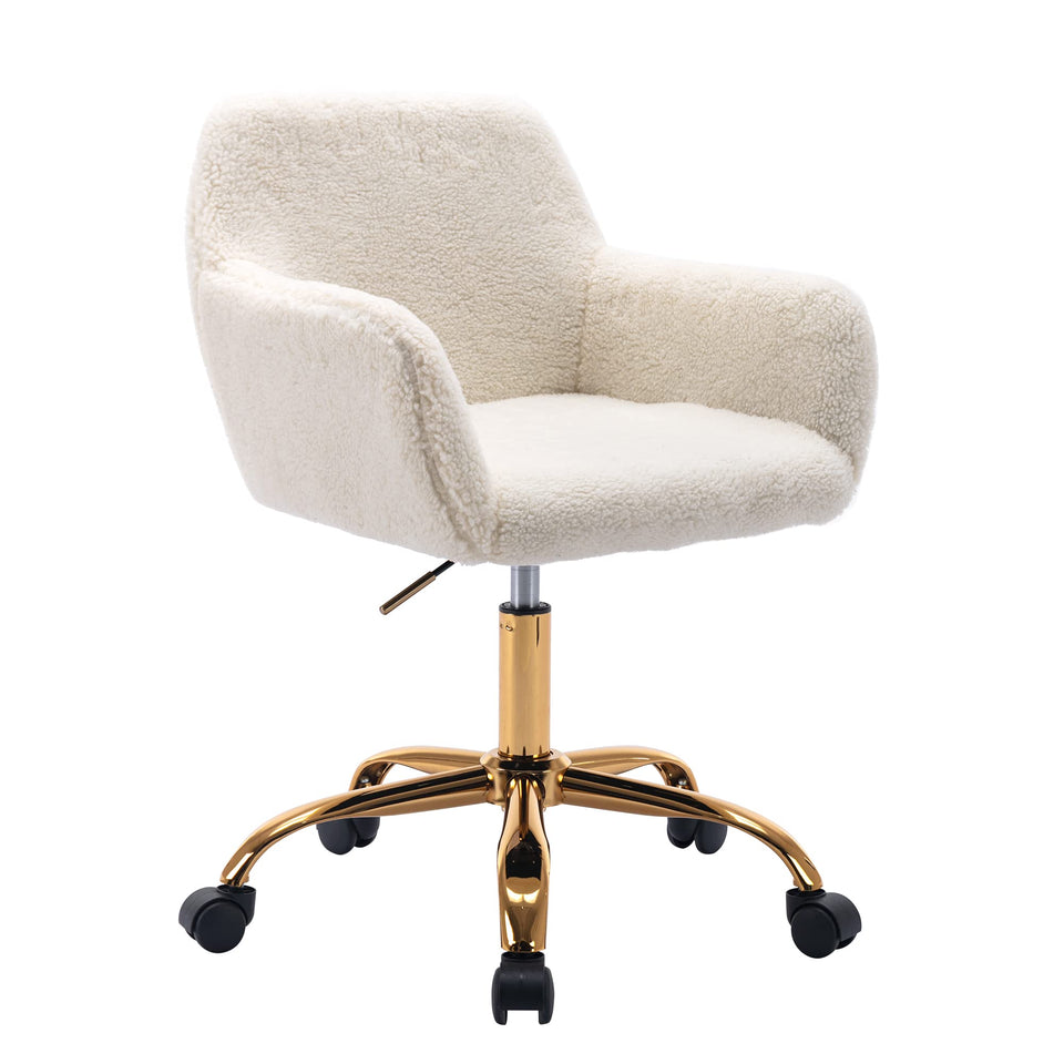 KCC faux fur office chair front view with plush upholstery for comfortable daily use