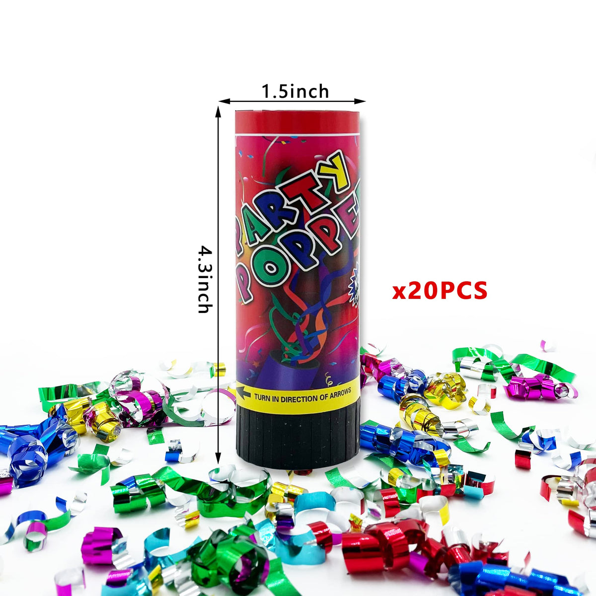 KDPATFAV confetti cannon captures unforgettable moments as confetti falls softly.