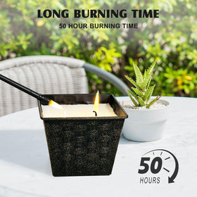 KEARLGMBH 12oz soy wax citronella candle with clean burn.