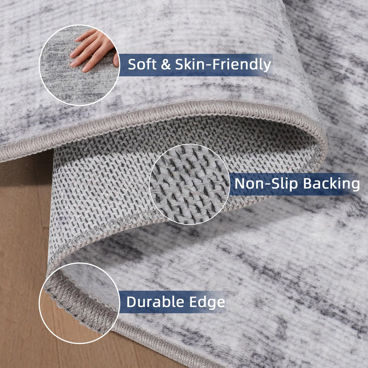 Kearoat rug safe for kids and pets with OEKO-TEX certification.
