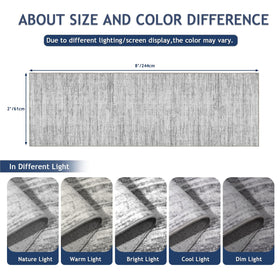 Kearoat entryway rug with non-slip backing helps prevent slips.