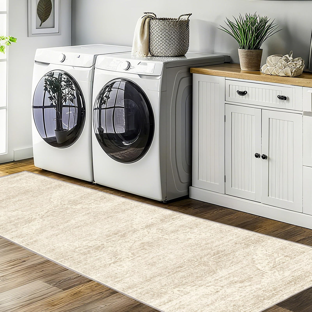Kearoat ultra-thin rug shown rolled flat for easy storage and setup.