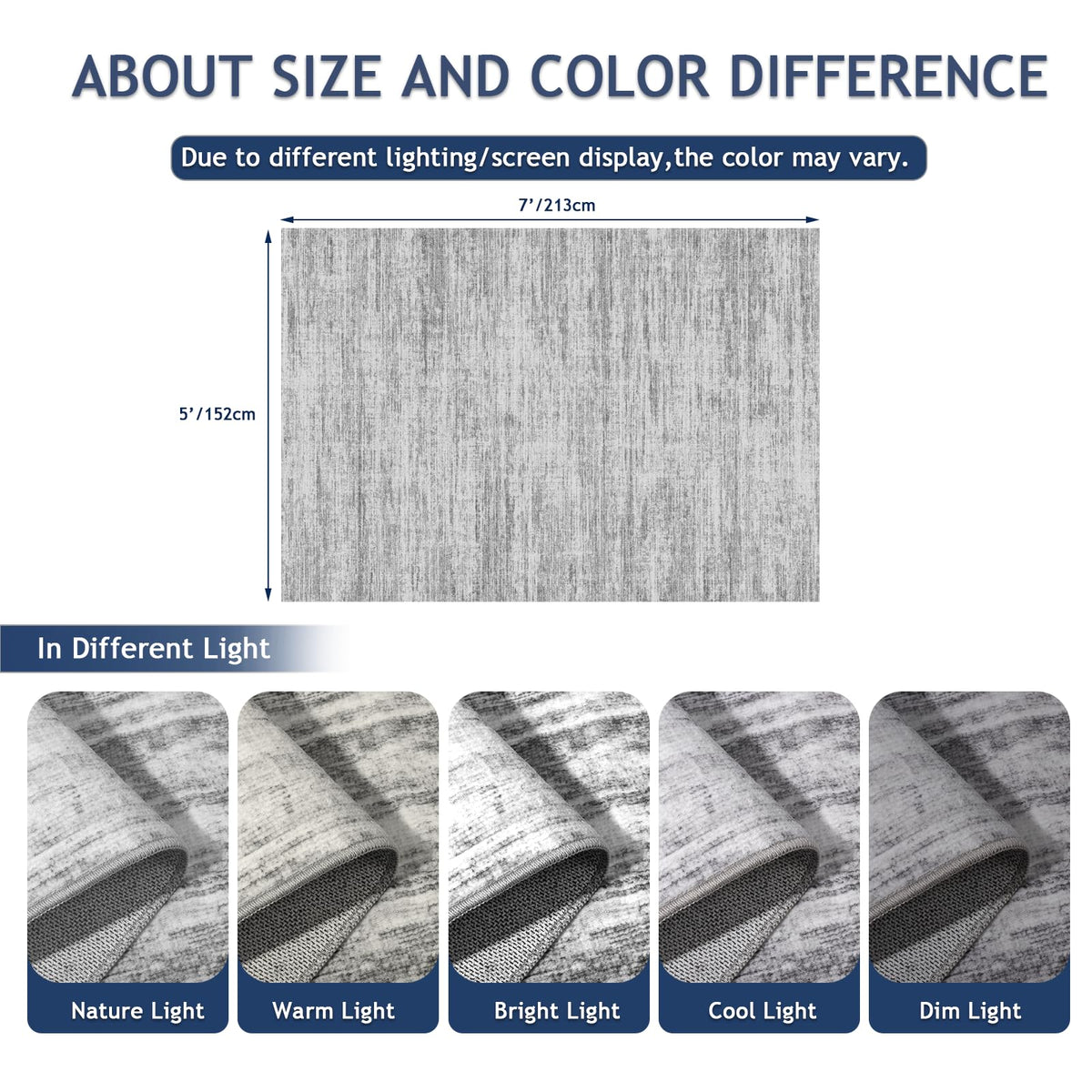 Kearoat ultra-thin washable rug with machine washable design for easy cleanup.