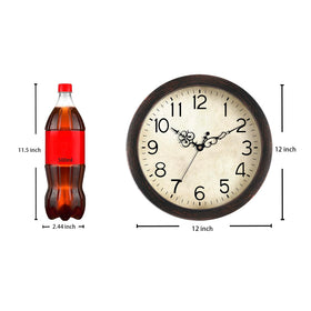 KECYET bronze wall clock in kitchen setting for practical time management