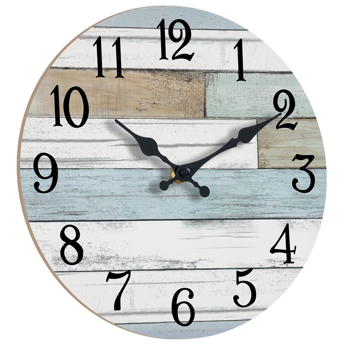 KECYET coastal design clock shown in bathroom, resisting moisture
