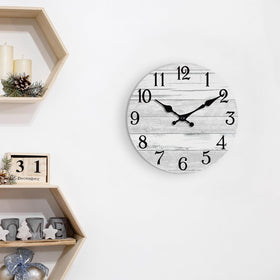KECYET living room wall-mounted clock blending with neutral decor.