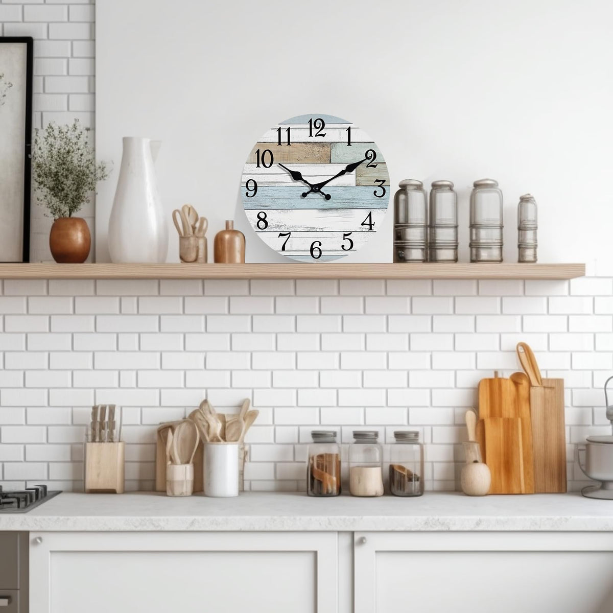 KECYET rustic retro vibe clock blends country charm with silent operation
