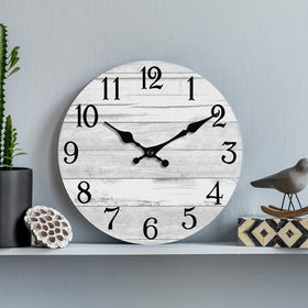 KECYET slim-profile wall clock ideal for tight wall spaces.
