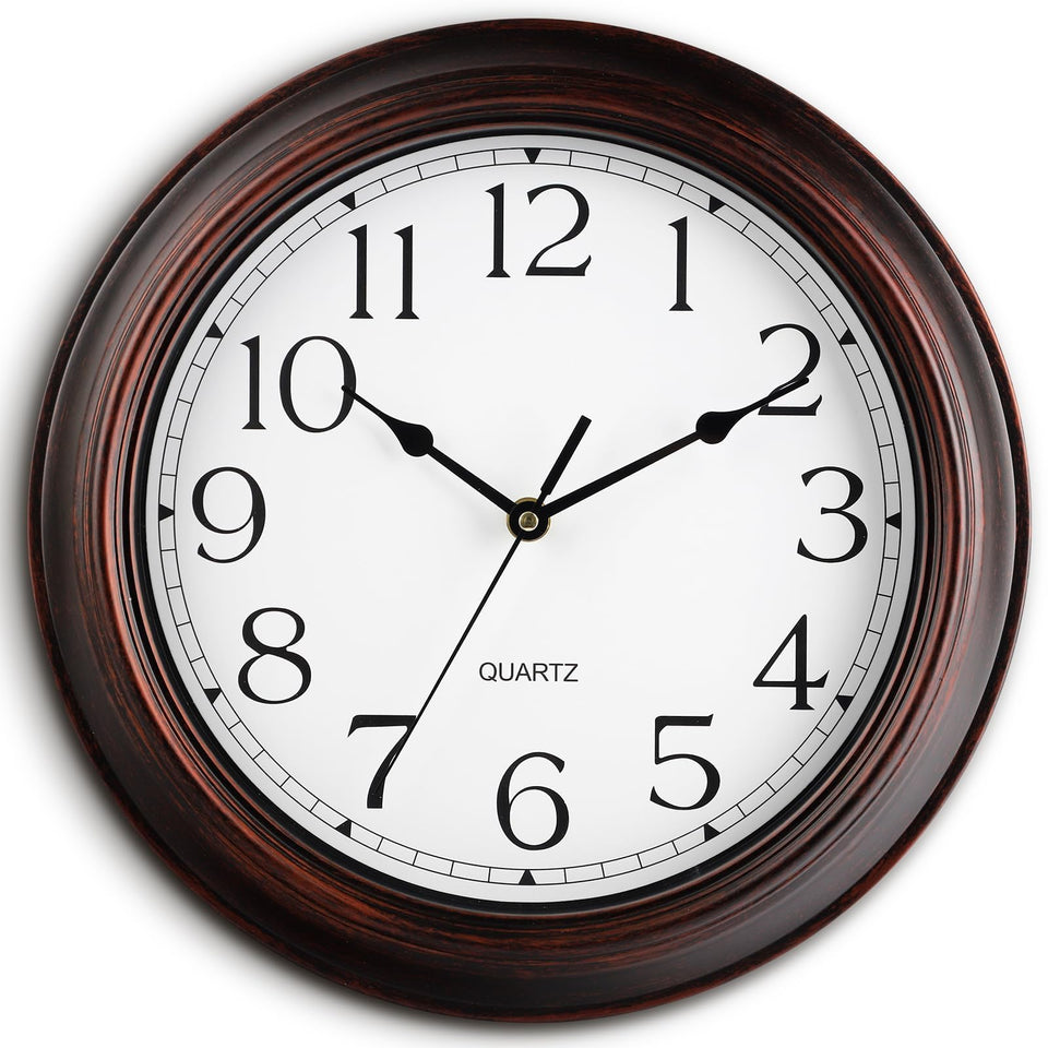 KECYET 14-inch bronze clock front view adds vintage charm to living spaces