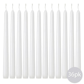 kedtui taper candles 10-inch white unscented ready for any ambiance.