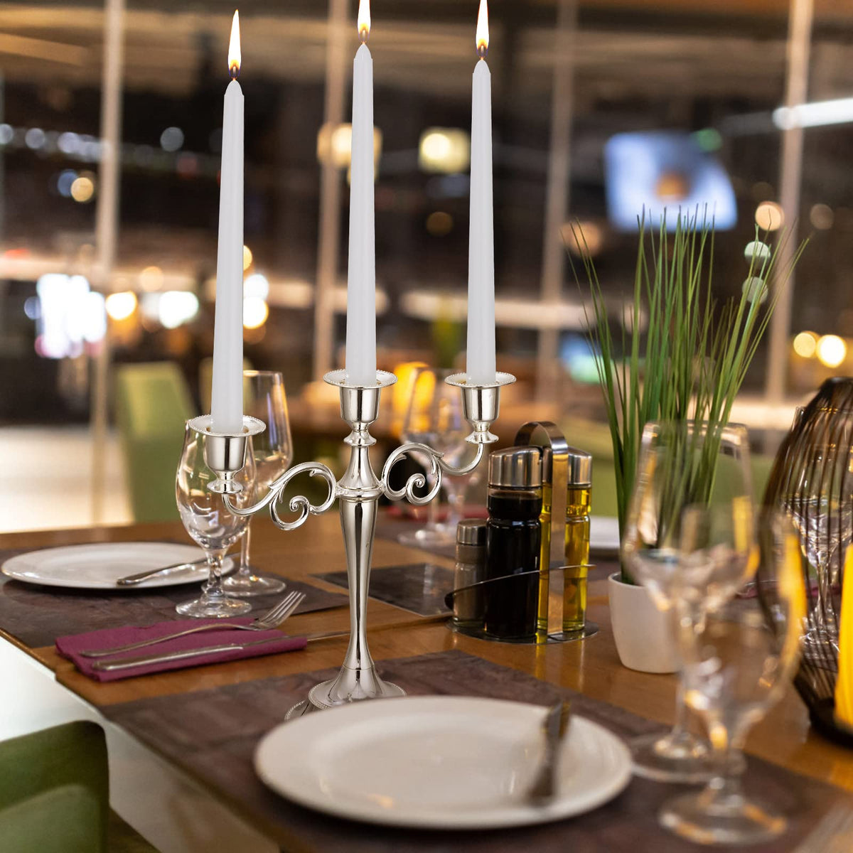 kedtui taper candles 36-pack ideal for weddings and events.
