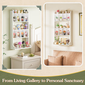 Keebofly wall unit displays collectibles and décor with a stylish touch.